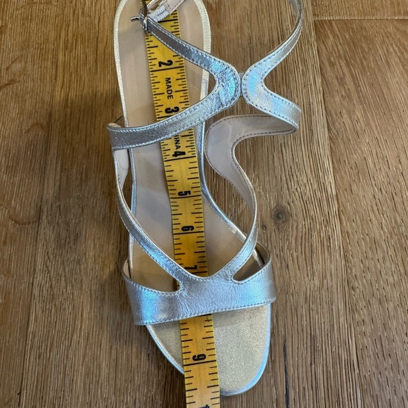 🔥Stuart Weitzman🔥FORMAL Mariposa 80 Sandal Sz7 Silver Worn3times PriceFirm! - Picture 13 of 14
